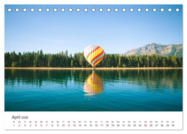 Produktbild: Kunterbunte Hei&szlig;luftballone (Tischkalender 2026 DIN A5 quer), CALVENDO Monatskalender