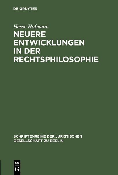 Produktbild: Neuere Entwicklungen in der Rechtsphilosophie