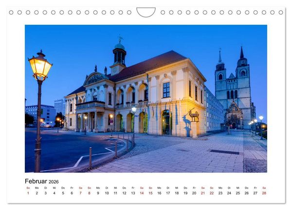 Produktbild: Blue Times - Magdeburg (Wandkalender 2026 DIN A4 quer), CALVENDO Monatskalender
