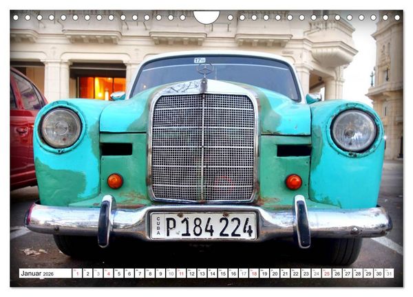 Produktbild: Mercedes-Benz Typ 180 - Ein deutscher Klassiker in Kuba (Wandkalender 2026 DIN A4 quer), CALVENDO Monatskalender