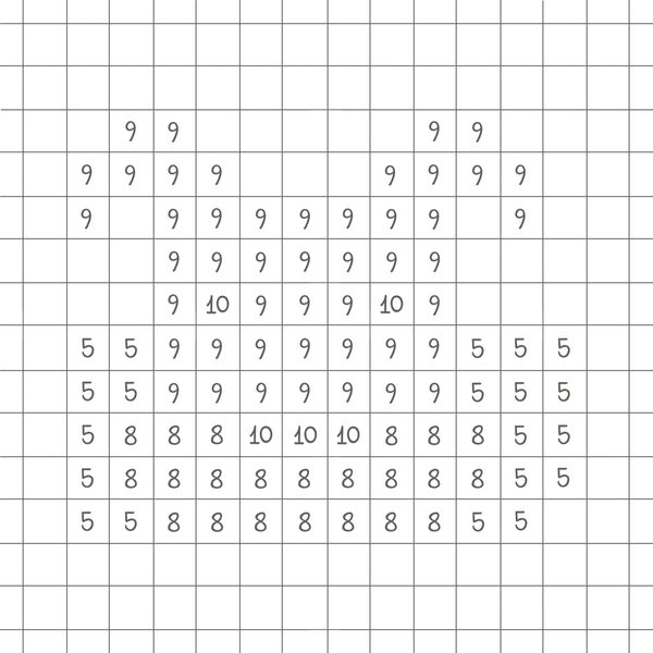 PIXEL-Malbuch für Kinder. Malen nach Zahlen. 5-7 Jahre