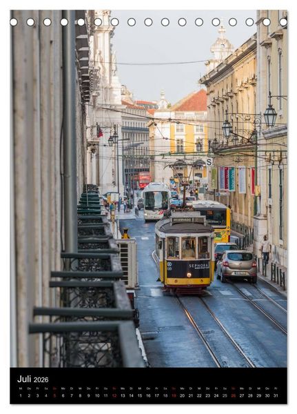 Produktbild: Lissabons Stra&szlig;enbahnen (Tischkalender 2026 DIN A5 hoch), CALVENDO Monatskalender