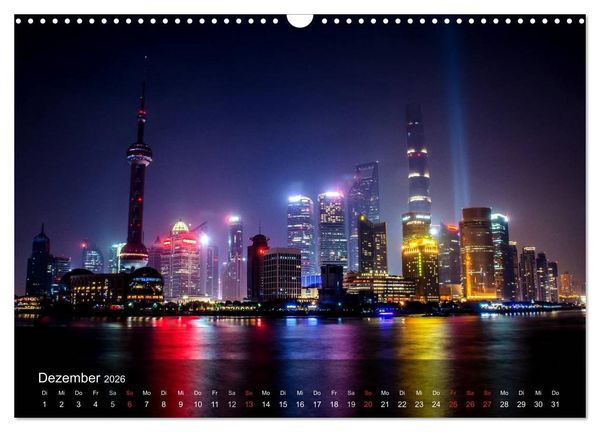 Produktbild: Shanghai - faszinierende Facetten (Wandkalender 2026 DIN A3 quer), CALVENDO Monatskalender