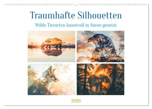 Traumhafte Silhouetten (Wandkalender 2026 DIN A2 quer), CALVENDO Monatskalender