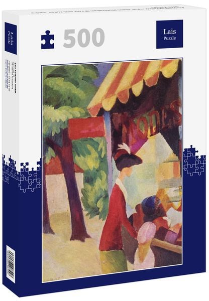 Lais Puzzle August Macke - Vor dem Hutladen (Frau mit roter Jacke und Kind) 500 Teile