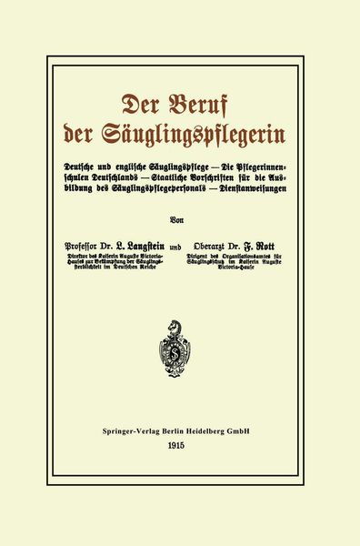 Produktbild: Der Beruf der S&auml;uglingspflegerin