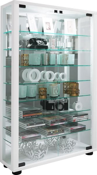 Produktbild: Glas Stand Vitrine Sammelvitrine Lumo Mini Spiegel