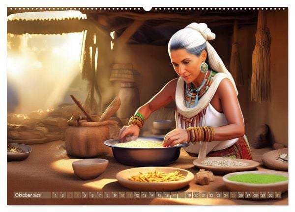 Produktbild: Untergegangene Kulturen - die Azteken (hochwertiger Premium Wandkalender 2026 DIN A2 quer), Kunstdruck in Hochglanz