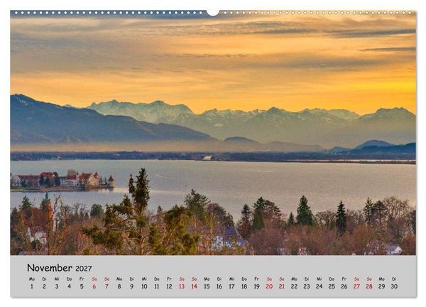 Produktbild: Lindau am Bodensee - Zwischen Himmel und See (hochwertiger Premium Wandkalender 2027 DIN A2 quer), Kunstdruck in Hochglanz
