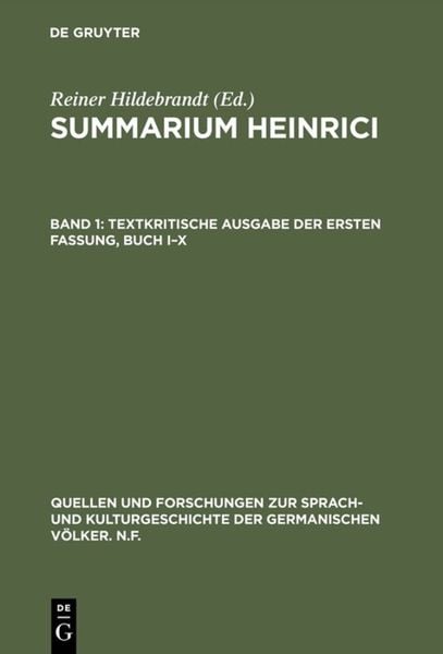 Produktbild: Textkritische Ausgabe der ersten Fassung, Buch I&ndash;X