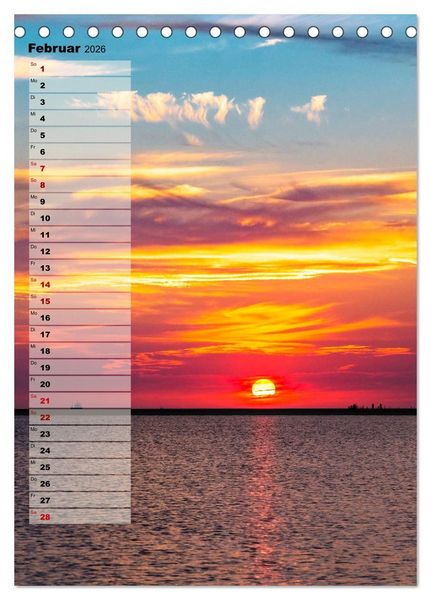 Produktbild: An der See Geburtstagsplaner (Tischkalender 2026 DIN A5 hoch), CALVENDO Monatskalender