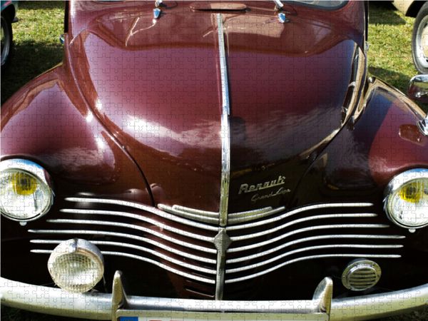 Produktbild: CALVENDO Puzzle Motorhaube Renault 1000 Teile Lege-Gr&ouml;&szlig;e 64 x 48 cm Foto-Puzzle Bild von Karin Sigwarth