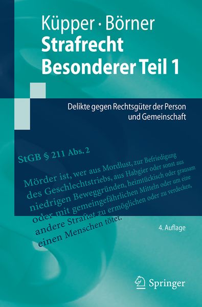 Produktbild: Strafrecht Besonderer Teil 1