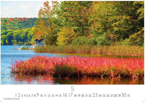 Produktbild: Indian Summer Kalender 2027 &ndash; Wandkalender | Fotokalender Nordamerika 24x35cm &ndash; Leuchtende Herbstfarben Nordamerikas in stimmungsvollen Bildern f&uuml;r deine Wand