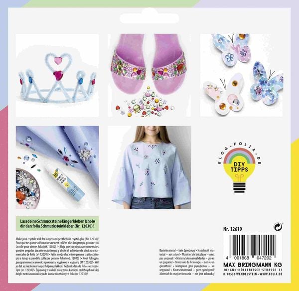 Produktbild: Folia Schmuckstein Mix GIRLY GLAM, &uuml;ber 800 Teile, sortiert