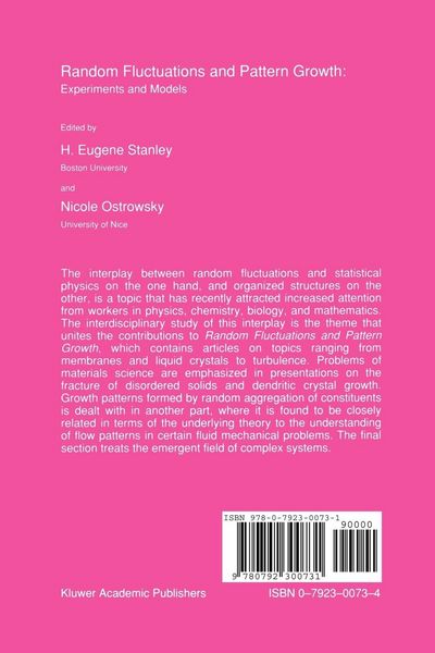 Produktbild: Random Fluctuations and Pattern Growth: Experiments and Models