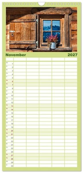 Produktbild: Familienplaner 2027 - Allg&auml;uer Alpen 2027 mit 5 Spalten (Wandkalender, 21 x 45 cm) CALVENDO