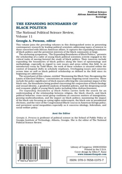 Produktbild: The Expanding Boundaries of Black Politics