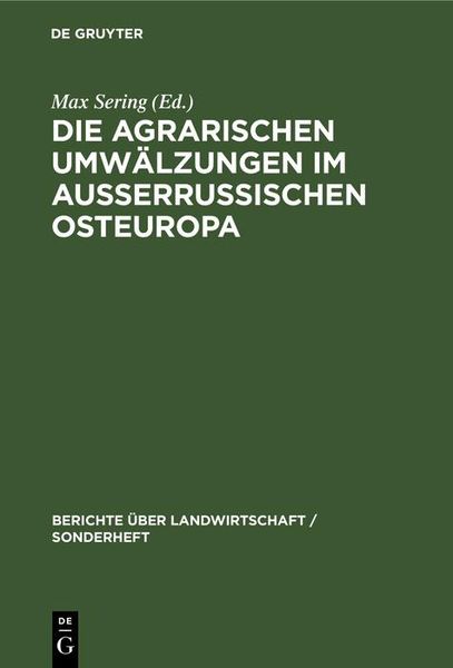 Produktbild: Die agrarischen Umw&auml;lzungen im au&szlig;errussischen Osteuropa
