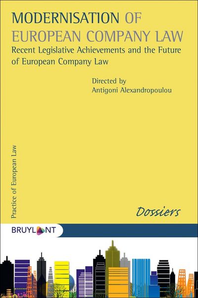 Produktbild: Modernisation European Company Law