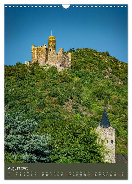 Produktbild: Burgen am Mittelrhein (Wandkalender 2026 DIN A3 hoch), CALVENDO Monatskalender