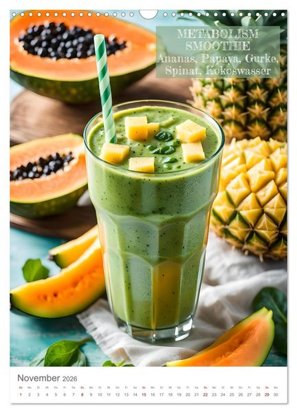 Produktbild: Vitamine im Glas - Gesunde Smoothie Kreationen (Wandkalender 2026 DIN A3 hoch), CALVENDO Monatskalender