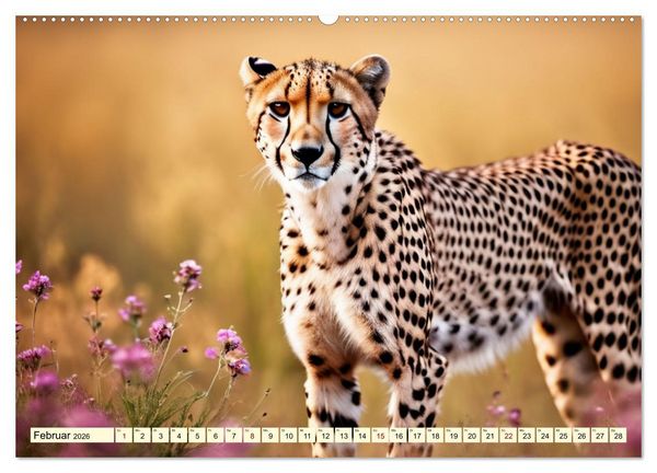 Produktbild: Geparden - die schnellsten J&auml;ger der Welt (Wandkalender 2026 DIN A2 quer), CALVENDO Monatskalender