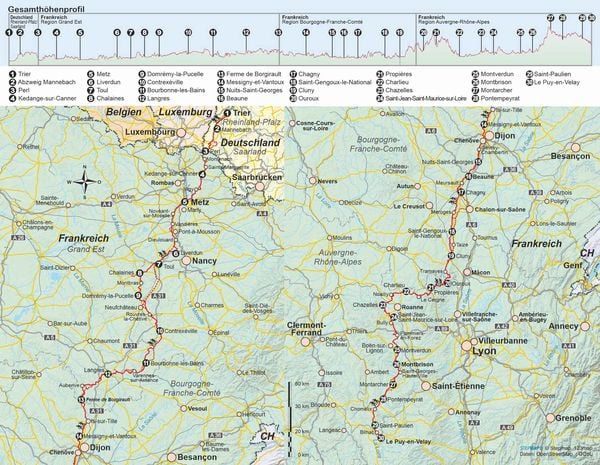 Produktbild: Jakobsweg Trier - Le Puy-en-Velay