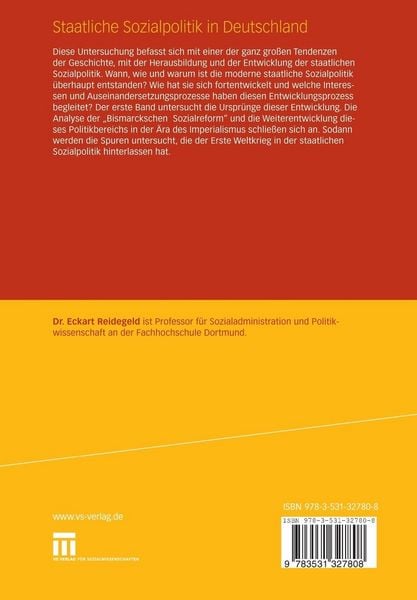 Produktbild: Staatliche Sozialpolitik in Deutschland