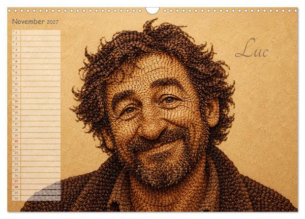 Produktbild: Kaffeetypen - Charakterk&ouml;pfe aus Bohnen (Wandkalender 2027 DIN A3 quer), CALVENDO Monatskalender