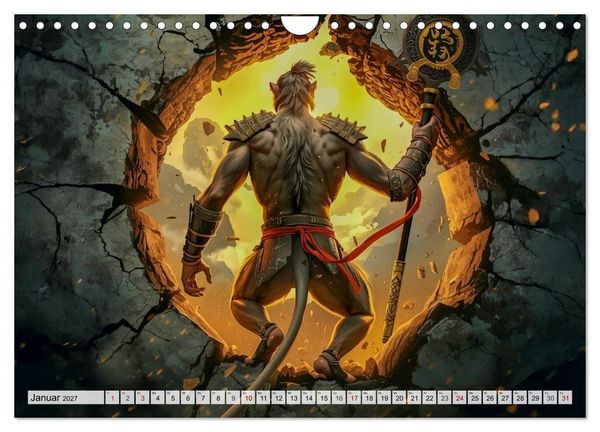 Produktbild: Sun Wukong - Die Reise des Affenk&ouml;nigs (Wandkalender 2027 DIN A4 quer), CALVENDO Monatskalender