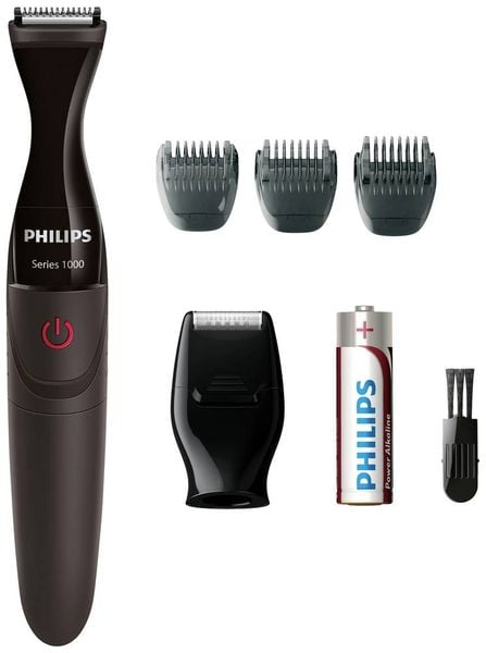 Philips Bodycare Haarschneider abwaschbar Schwarz/Rot