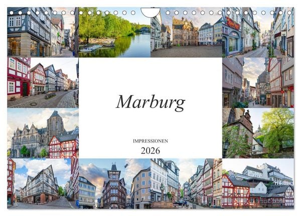 Produktbild: Marburg Impressionen (Wandkalender 2026 DIN A4 quer), CALVENDO Monatskalender