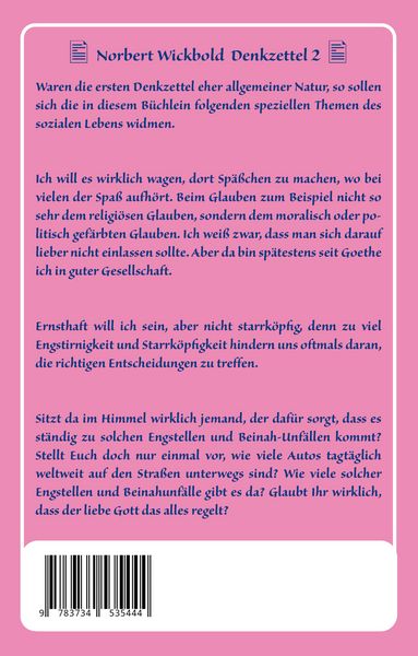 Produktbild: Norbert Wickbold Denkzettel 2