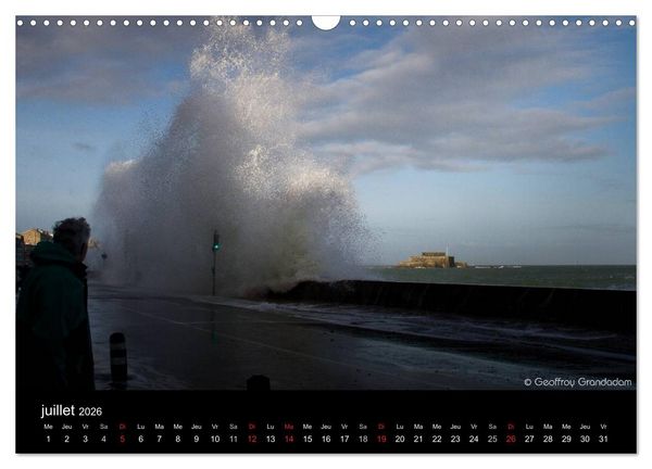 Produktbild: GRANDES MAR&Eacute;ES &Agrave; SAINT-MALO (Calendrier mural 2026 DIN A3 vertical), CALVENDO calendrier mensuel