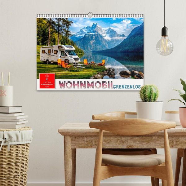 Produktbild: Wohnmobil grenzenlos (Wandkalender 2026 DIN A3 quer), CALVENDO Monatskalender