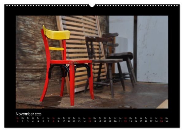 Produktbild: Rot (hochwertiger Premium Wandkalender 2026 DIN A2 quer), Kunstdruck in Hochglanz