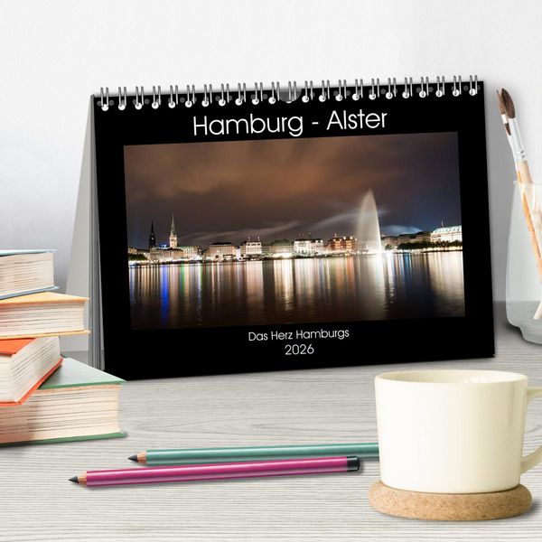 Produktbild: Hamburg - Alster (Tischkalender 2026 DIN A5 quer), CALVENDO Monatskalender