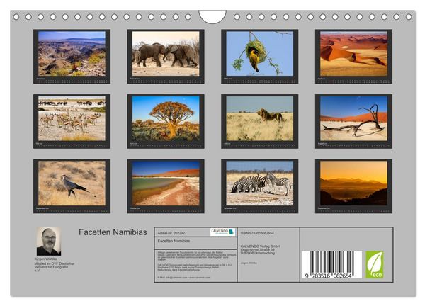 Produktbild: Facetten Namibias (Wandkalender 2026 DIN A4 quer), CALVENDO Monatskalender