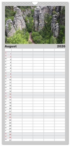 Produktbild: Familienplaner 2026 - Sch&ouml;nes Tschechien - Eine Rundreise mit 5 Spalten (Wandkalender, 21 x 45 cm) CALVENDO