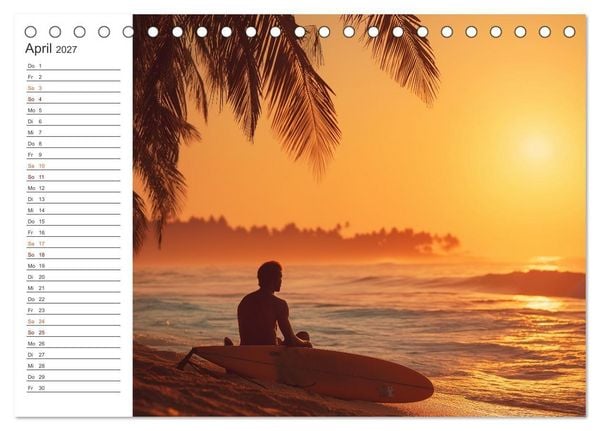 Produktbild: Hot Beach Boys (Tischkalender 2027 DIN A5 quer), CALVENDO Monatskalender