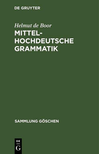 Produktbild: Mittelhochdeutsche Grammatik