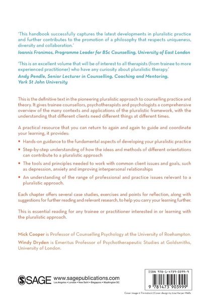 Produktbild: The Handbook of Pluralistic Counselling and Psychotherapy