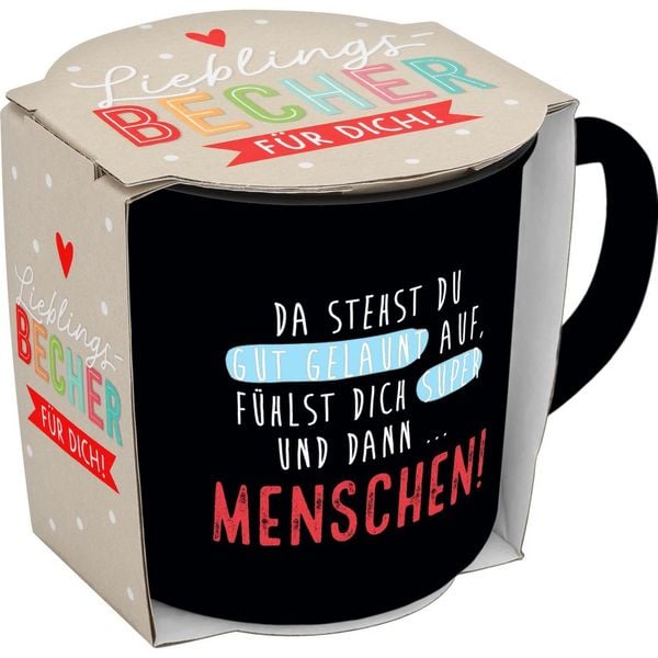 Produktbild: Becher in Emailloptik "Menschen"