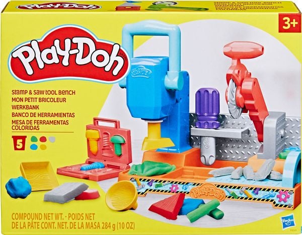Hasbro F91415L0 - Play-Doh Werkbank, Kreativ-Spielset, Knete
