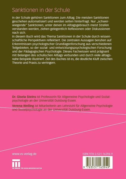 Produktbild: Sanktionen in der Schule