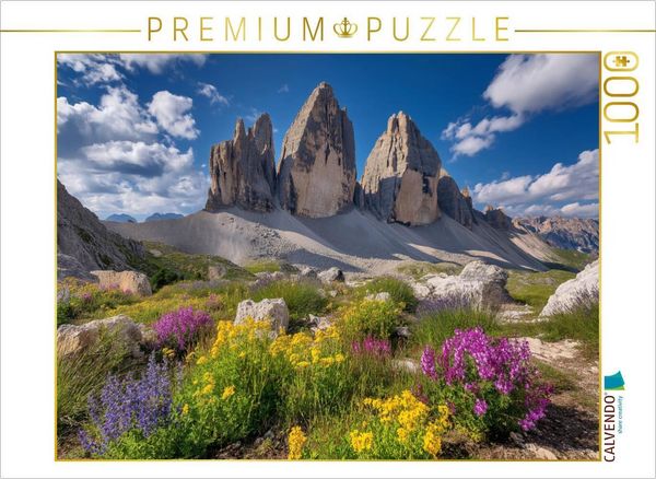 CALVENDO Puzzle Drei Zinnen Italien | 1000 Teile Lege-Größe 64x48cm Foto-Puzzle für glückliche Stunden