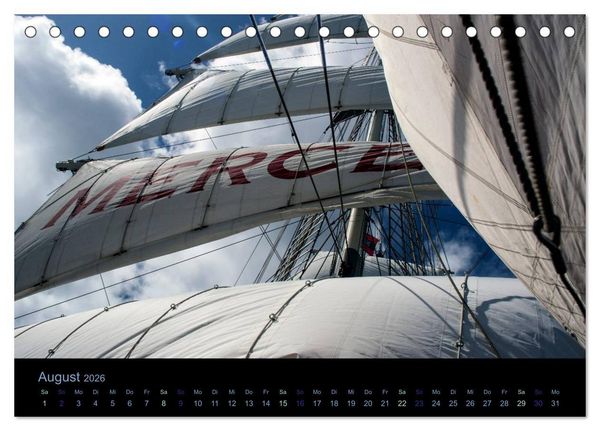 Produktbild: Segelschiffe - Maritime Details (Tischkalender 2026 DIN A5 quer), CALVENDO Monatskalender