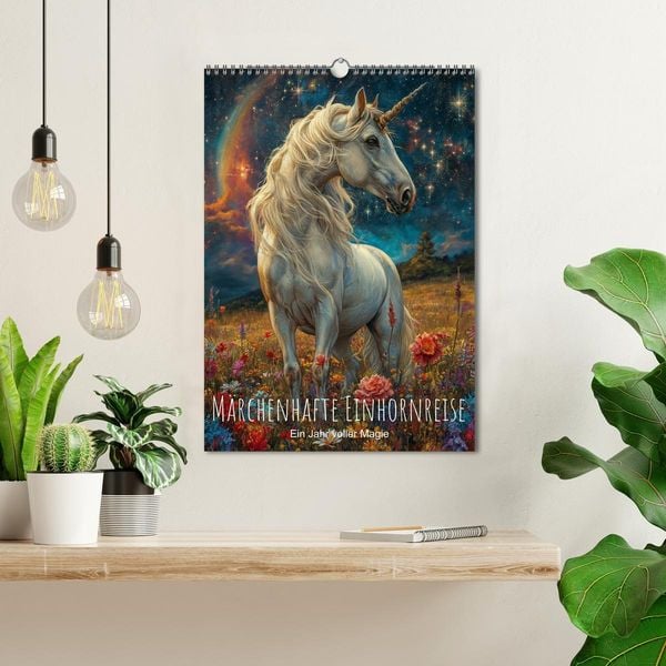 Produktbild: M&auml;rchenhafte Einhornreise - Ein Jahr voller Magie (Wandkalender 2026 DIN A3 hoch), CALVENDO Monatskalender