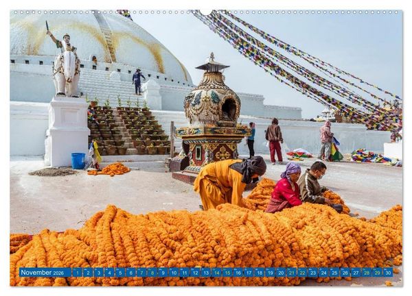 Produktbild: K&ouml;nigsst&auml;tte im Kathmandutal (Wandkalender 2026 DIN A2 quer), CALVENDO Monatskalender